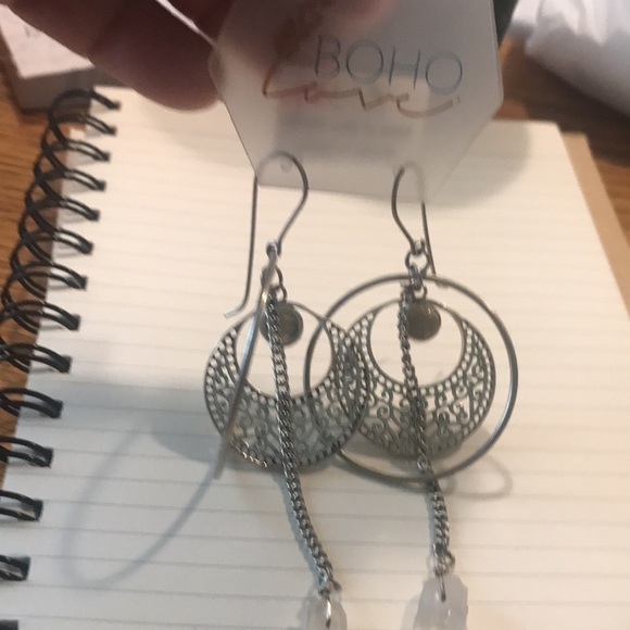 With tag Boho pierced earrings - Picture 3 of 6